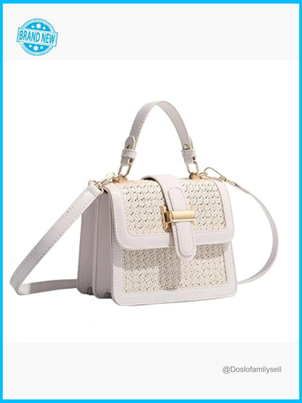 Woven Straw Tote Mini Beach Vacation Shoulder Bag Summer Cute Handbag